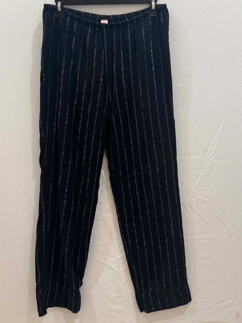 Victoria's Secret Women's Black Pinstripe Lounge Pants Sleepwear Size S